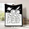Manta DIY para Colorear Personalizada Transfronteriza Dibujo a Líneas Blanco y Negro Manta de Graffiti Manta de Pintura Interactiva Padre-Hijo para Niños Amazon