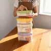 Caja de Congelador de Refrigeración para Nevera de Cocina Doméstica Caja de Almacenamiento con Drenaje Doble Capa PP5 Recipiente Hermético para Frutas y Verduras