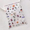 Nuevas Pegatinas Populares para Uñas con Relieve de Halloween Calabaza de Dibujos Animados Lindos Fantasma Adhesivas para Uñas Pegatinas para Niñas 3D