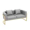 Sillón individual, acero inoxidable, lujo ligero, diseño moderno, estilo nórdico, adecuado para salas de estar, hoteles, áreas de recepción y salas de reuniones