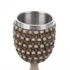 Copa de Vino Calavera Taza Calavera de Resina Vajilla Personalizada Decoración del Hogar Copa de Vino Tinto Calavera con Revestimiento Interior de Acero Inoxidable
