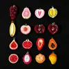 Brinquedos de Frutas e Comida 3D Coloridos DIY Criativos Feitos à Mão Acessórios para Presilha de Cabelo com Cola de Creme Peças de Resina Venda por Atacado
