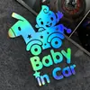 Coche de comercio exterior tiene bebé bebé bebé bebé en la ventana trasera del coche pegatina de coche linda linda linda linda linda calcomanía reflectante para coche