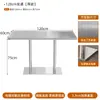 Mesa de Comedor Patrón Escamas de Pescado Estilo Hong Kong, Puesto de Comida, Casa de Té, Mesa Cuadrada de Acero Inoxidable, Mesa Sencilla para Restaurante de Té, Silla Plegable Suave