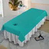 Sábana a prueba de polvo e impermeable para cama de belleza, transpirable y amigable con la piel, sábana para cama de salón de belleza, cubierta para cama de masaje con agujero abierto, cama individual