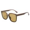 Gafas de Sol Retro para Mujer, Gafas de Nieve de Invierno Nuevas de Alta Gama, Gafas de Sol de Moda Trendy para Viajes, Protección Solar con Marco Grande