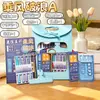 Set de papelería en bolsa de regalo inspiradora, paquete de regalo de papelería portátil con tapa abatible, recompensa de regreso a clases, bolsa de regalo sorpresa para estudiantes de primaria