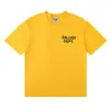 Comércio Exterior Atacado Estilo Americano Marca da Moda Galeria Dep Letra Básica Logo Clássico Slogan Camiseta Masculina de Manga Curta