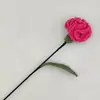 Flor de Cravos Artificial de Tricô Crochê à Mão Flor de Cravos Tecida Ornamento Decorativo Presente Flor Pronta