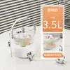 Jarra de agua fría de gran capacidad para el hogar transfronteriza, multiusos para la sala de estar, cubo de jugo multifuncional, jarra de agua fría transparente de alta estética