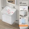Baño Tamaño Pequeño Gabinete de Baño Balcón Cerámica Lavabo Todo en Uno Espacio Aluminio Espacial Mesa de Lavado Espacio Pequeño Mini Mesa de Lavado