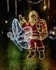 Botas de Natal de LED, Patins, Laços Circulares, Decorações de Iluminação, Luzes em Formato de Arte em Ferro na Praça do Shopping Center e Belos Expositores