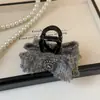 Pinza de Garra para Cola de Caballo Alta de Tela Vintage con Lazo de Tweed Inspirado en Chanel y Clip Banana de Pedrería Cuadrada Peine de Pinza Bb a la Moda