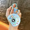 Llavero Creativo Redondo de Animal Pequeño con Máquina de Música Divertido Juguete para Estudiantes Colgante Accesorios para Bolsas Pequeños Regalos Venta al por Mayor