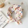 Pañuelo Cuadrado Pequeño de 55% Algodón y Lino Bufanda para Mujer de Primavera y Verano Estilo Coreano Pañuelo para la Cabeza Moda Cinturón Decorativo para el Cabello Pañuelo de Flores Bufanda