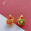 Accesorios de estilo antiguo azul quemado colgante de calabaza Tairen colgante de campana Ping An Fu caminando DIY mano