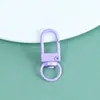 Chaveiro de Liga Colorida com Pintura Assada Fivela de Porta Acessórios de Miçangas Perler Feitos à Mão DIY Bolsa de Materiais Fivela Giratória Pingente Venda por Atacado
