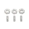 Relleno de Oro de 18K Color Duradero Microincrustado Circonita Agujero Grande Espaciador Cuentas DIY Pulsera de Cristal Colgante Accesorios