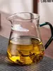 Bule de Vidro Resistente ao Calor com Filtro em Forma de Crescente, Bule Espessado para Chá Verde com Infusor de Chá Integrado, Dispensador de Chá de Grande Capacidade, Bule para Preparo de Chá