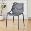 Silla de Comedor Apilable para Uso Doméstico, Silla de Ocio, Taburete con Respaldo Hueco para Exterior, Sillón, Silla de Plástico, Estilo Moderno Minimalista