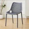 Sillas de Plástico para Uso Doméstico, Apilables y Fáciles de Guardar, Sillas de Comedor, Sillas de Exterior con Respaldo Hueco, Sillas de Ocio, Estilo Minimalista Moderno