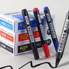 Marcador Aceitoso No Borrable Bolígrafo Express para Logística Rojo Azul Negro Bolígrafo de Punta Grande Recargable con Tinta Impermeable Secado Rápido Marcador