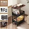 Mesa de Cabeceira, Mesa de Cabeceira Móvel para Quarto, Mesa Lateral para Sofá, Carrinho Pequeno, Estante de Armazenamento, Armário Multicamadas para Lanches na Sala de Estar