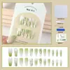 Venta Directa Personalizada de Fábrica Uñas Cortas, Medias y Largas para Manicura, Uñas Portátiles de Fototerapia Hechas a Mano, Pegatinas para Uñas, Estilo de Lujo Accesible 24 Piezas
