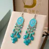 Novos Brincos Ovais de Comprimento Médio em Forma de Gota d'Água, Brincos Boêmios, Joias Femininas Atacado, Joias Daisy Yiwu