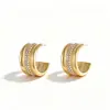 2026 Pendientes Geométricos Dobles de Anillo de Moda Europea y Americana Transfronterizos de Amazon para el Viaje Diario Pendientes Retro Franceses para Mujer
