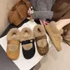 Zapatos Birkenstock de Suela Gruesa para Aumentar la Altura con Felpa Gruesa Totalmente Cerrados para Mujer Estilo Nuevo 2026 Zapatos de Algodón con Piel para Invierno Botas de Nieve Mocasines