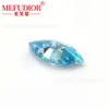 Moissanita azul oceano em formato marquise, moissanitas coloridas de formato irregular em pedras soltas, acessórios, faces de anel, joias de pedras preciosas para atacado