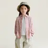 Camisa a cuadros elegante y versátil para niña 2026 Primavera, Nueva blusa de algodón puro moderna para niños, Top de moda para bebé niña
