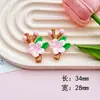 Serie de simulación de flor de durazno, accesorios de joyería de resina para bricolaje, funda para teléfono móvil, agujero para zapatos, parche, horquilla, accesorios para el cabello, material al por mayor