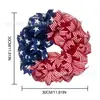 Jingjian Guirlanda do Dia da Independência Americana Transfronteiriça Decoração de Pendurar na Porta Listrada de Estrelas Vermelhas e Azuis Adereços de Arranjo para Casa