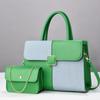 Bolso de Nuera Estilo Nuevo Empalme y Moldeado Gran Capacidad Color Contrastante Repujado Moda Bolso de Mano Transfronterizo Gama Alta Versátil para Viajes Diarios