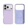 Funda de Silicona Líquida para Apple 18 Pro Max con Agujero Grande y Cubierta Protectora Magnética de Franela Integrada