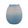 Dispositivo Zhenfu degradado azul y blanco lindo gato maceta de cerámica maceta de cerámica tetera despertador tetera doméstica almacén de té botella de polvo aromático frasco de almacenamiento