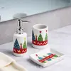 El Juego de Cerámica para Baño Más Vendido de América del Norte, Set para Lavarse, Taza Creativa para Enjuague Bucal, Artículos de Baño, Foto Navideña Personalizada para Baño