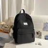 Nueva Mochila Escolar de Alta Capacidad Estilo Coreano para Mujer, Color Sólido Casual, Simple y Versátil, Adecuada para Estudiantes de Secundaria y Preparatoria
