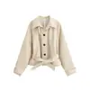 Para Aliexpress Estilo Europeo y Americano 2025 Ropa de Primavera para Mujer Transfronteriza Nueva Casual Versátil Estilo Callejero Cortavientos Corto con Cinturón