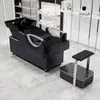 Cama de Lavar Cabelo para Salão de Beleza Estilo Celebridade da Internet Semi-Reclinável Bacia Profunda Cama de Lavar Cabelo Salão de Cabeleireiro Cama de Enxágue Cama para Cuidados e Crescimento Capilar
