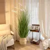 Plantas Verdes Simuladas, Hierba de Juncos de Alta Gama, Cola de Perro, Adornos para Sala de Estar del Hogar, Árboles Falsos, Decoración de Interiores, Plantas Suaves