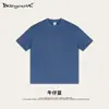 2025 Verão Marca Tendência Juventude Algodão Puro Manga Curta Camiseta Marca Tendência Masculina Lisa Uniforme de Classe Camiseta Solta de Manga Curta para Homens