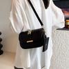 Bolsa Pequena Quadrada Patchwork Retro Simples para Mulheres, Nova Moda Verão 2026 Estilosa Bolsa de Ombro Transversal Quadrada Pequena Estilo Coreano