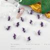 Explosiones transfronterizas bolsa de material para joyería de uña negra accesorios de resina luminosa mariposa de destello fino púrpura joyería al por mayor