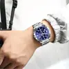 Reloj de Pulsera de Negocios Serie Amanecer, Reloj de Cuarzo Impermeable Luminoso 027B, Reloj Deportivo para Hombre de Tres Ojos Decorativo al por Mayor