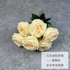 Ramo de rosas de concubina imperial de siete cabezas flor artificial decoración de boda diseño de sala de bodas guía de camino flor artificial planta verde artificial transfronterizo