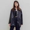 Jaqueta de Couro Estilo Coreano para Mulheres 2025 Primavera & Outono Novo Design Nicho Elegante Simples Jaqueta de Couro de Alta Qualidade para Mulheres