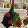 Novo pingente de decoração de árvore de Natal para festa de Natal, feito à mão em tricô, Papai Noel europeu e americano transfronteiriço da Amazon